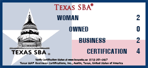 A woman owned business certification